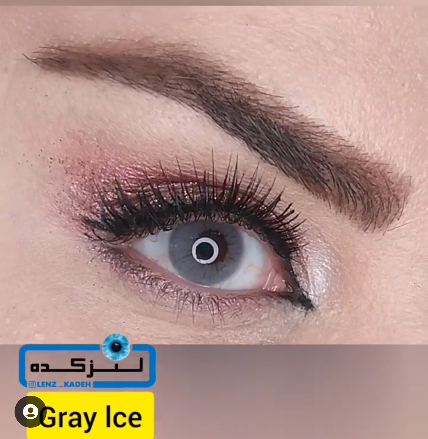 لنز طوسی خاکستری ملایم زیبایی مدل گری ایس کد ۳۲۳